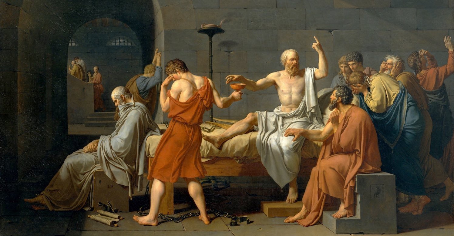 The Death of Socrates, Jacques-Louis David; 1787.