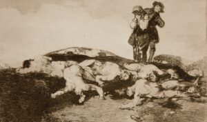 Desastres de la guerra n.º 18: Enterrar y callar, Francisco de Goya; 1810-1815