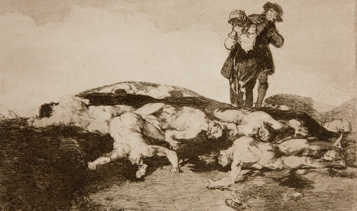 Desastres de la guerra n.º 18: Enterrar y callar, Francisco de Goya; 1810-1815