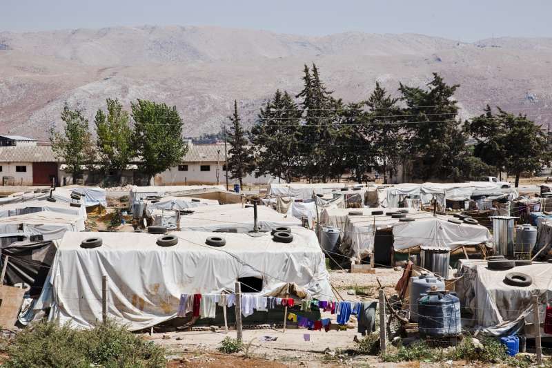 أحد مخيمات اللاجئين في البقاع، لبنان